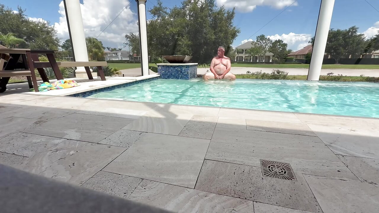A little dip on the pool
