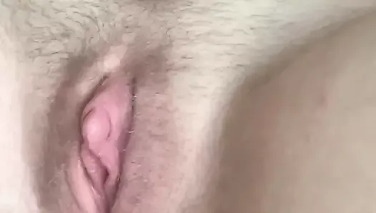 FTMFaerie playing with big clit and hairy pussy