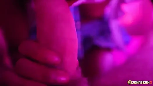 Johntronx - Masked Asian Student Fucked Hard in POV During a Lightshow