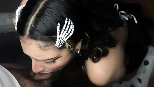 Colombian goth bitch is the best blowjob