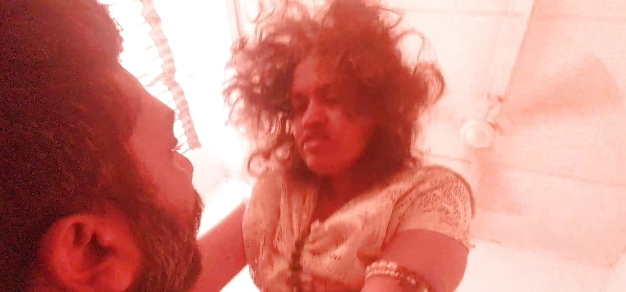 Father in Law's Gigantic Dick Hangs Out Under His Sarom for Step Daughter