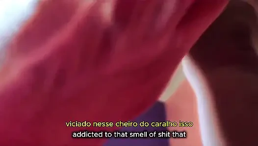 Cruel Giantess Orders Her Miserable Little Man to Smell Her Pussy