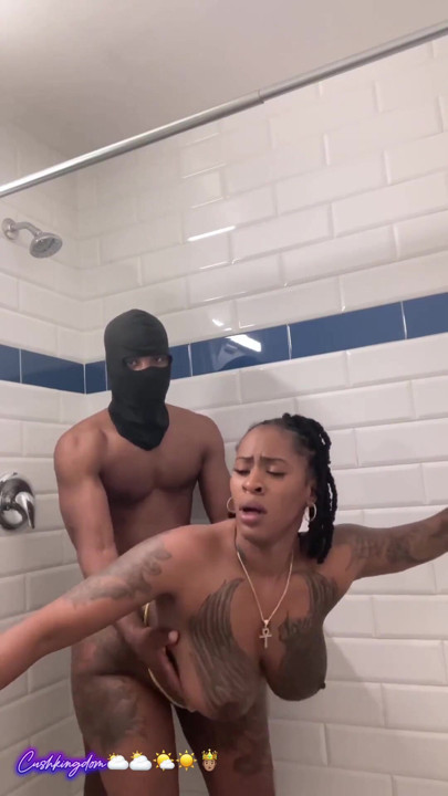 Big titty big booty Sex Goddess gets fuck hard in shower! | Clip 1