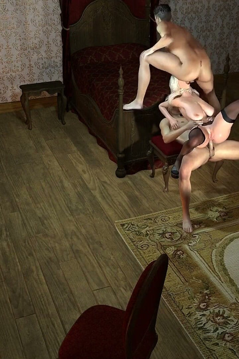 Slutty MILF Threesome with Two Hot Boys