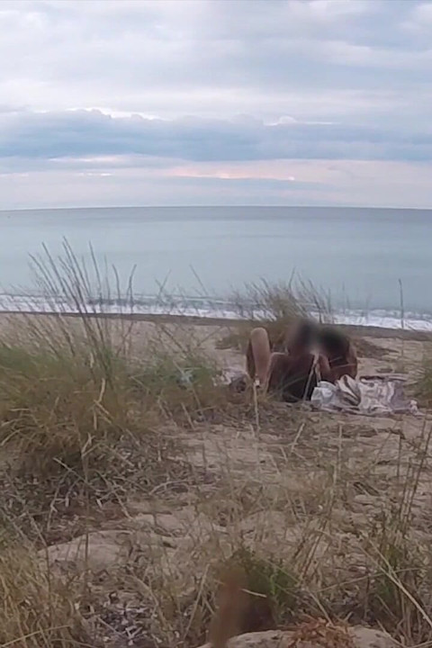 French Teacher Slut Blowjob Amateur on Nude Beach Front Stranger with Cumshot - Misscreamy