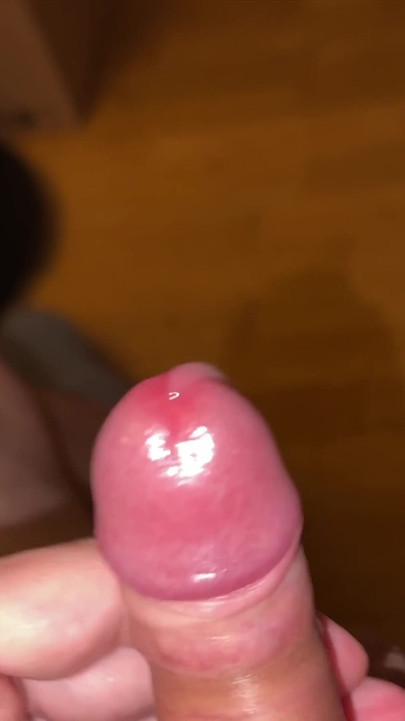 Iconic moment from "Play and jerk off my little foreskin cock until it cums"