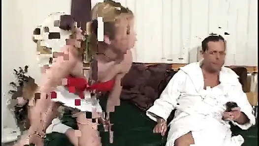 Big dick guy gets a blowjob from a gorgeous young girl