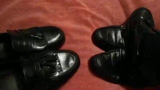 Stepping klaarkomen op schoenen
