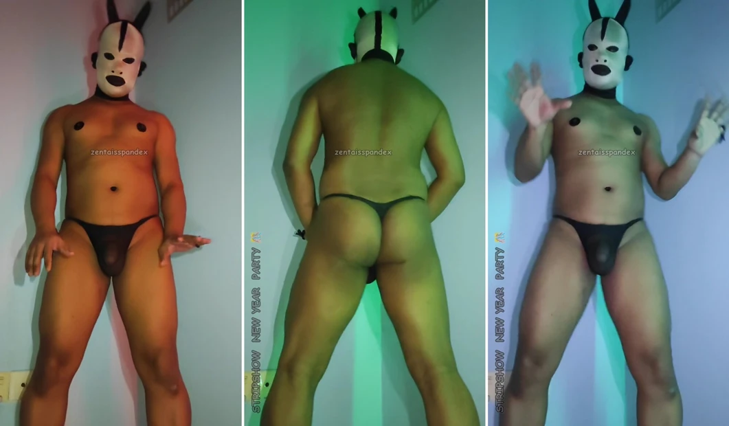 庆祝新年 2025 裸体脱衣舞夜总会 BD zentai。