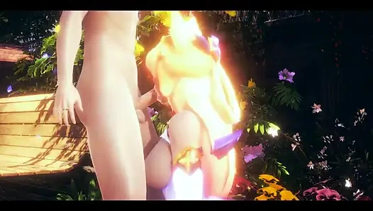 Lol Hentai - Ahri and Syra Threesome with Amazing Sex - Japanese Asian Manga Anime Film Game Porn