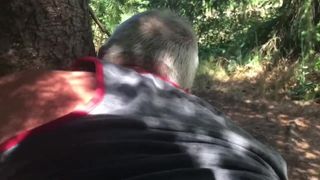 Papa verdwaald in het bos door een vreemde