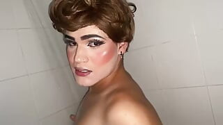 Femboy allows himself to be morbid and touched by a neighbor of the neighborhood