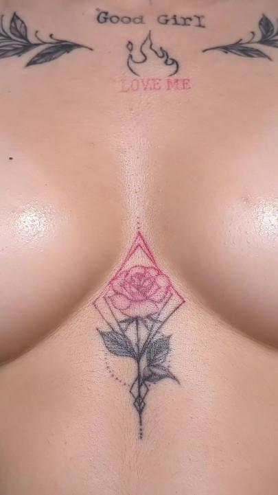 Just putting oil on my small natural tits | Clip 1