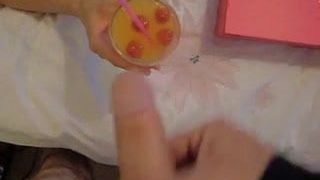 Sperma auf Essen - Sperma-Cocktail machen (Wünsche willkommen)