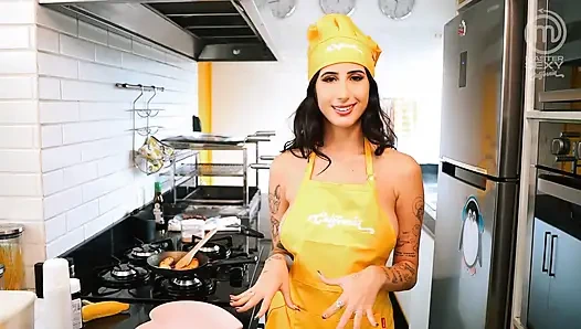 Hot lesbian Latinas cooking - Part 2 - SFW