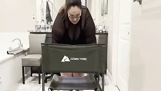 Luxe in Lingerie: Plump Paradise Tight Chair Tease (sd)