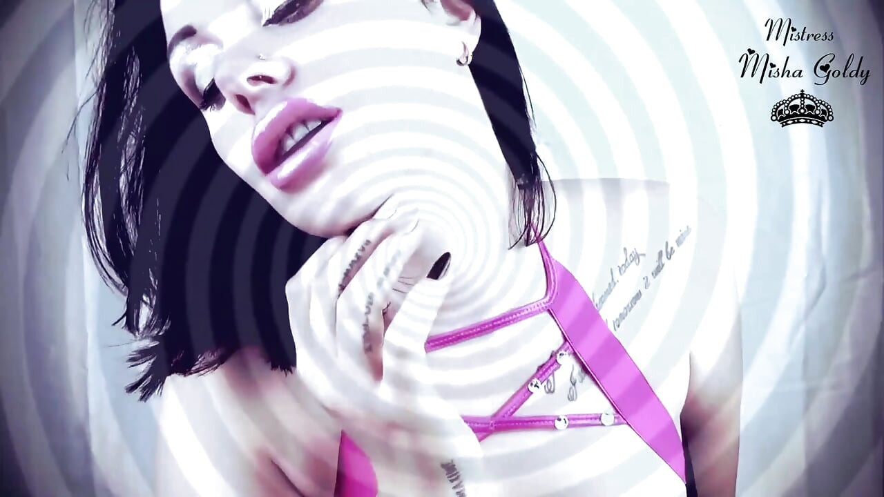 Glossy pink lips and big tits mesmerize with joi and cum countdown