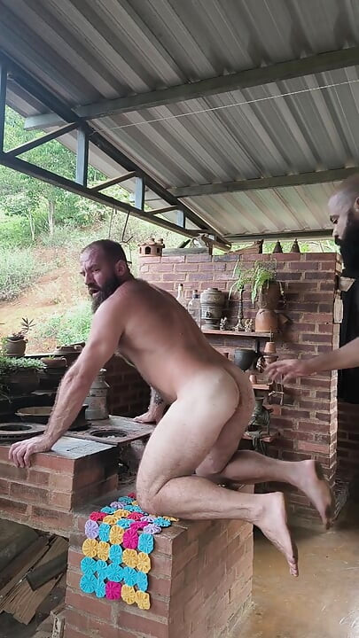 Bearded Stepfather in Fuck with Mineiro, Kisses, Sucking