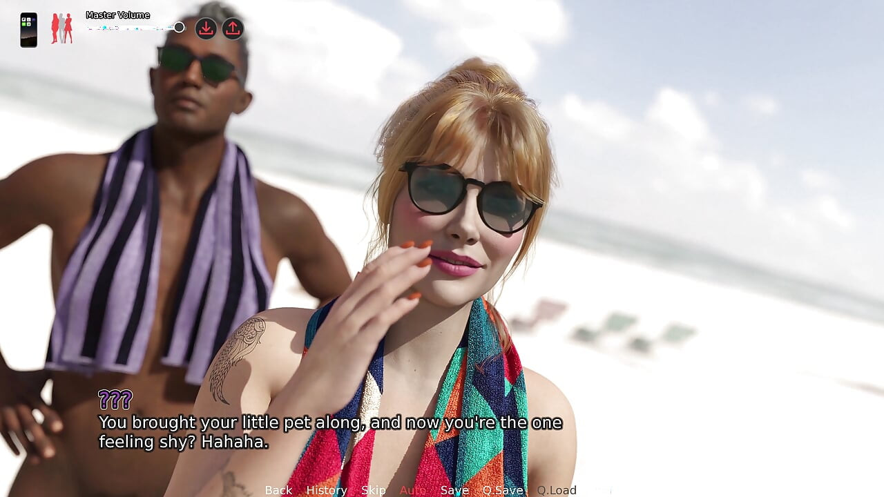 Milfheim 11 verveelt zich met haar man, hete milf Amanda laat Steven haar een onzedelijke massage geven op het strand