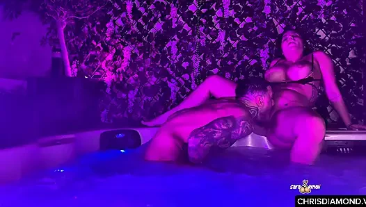 Fick hart im Whirlpool mit Chris Diamond