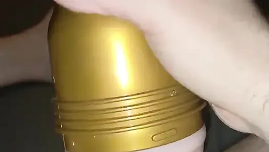 Enjoying Myself with Fleshlight in Bed