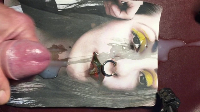 cumtribute to a pierced Emo Goth Whore