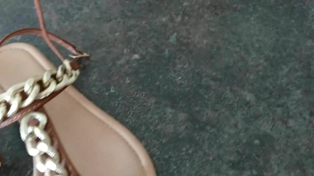 Great load on brown summer sandals