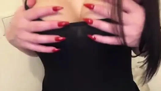 Stepmom loves sucking a big dildo