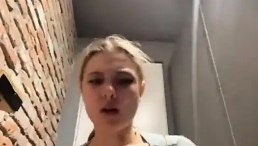 Anal Fuck in the Toilet. Fingering Pussy. a Passerby Saw Me Jerking off!