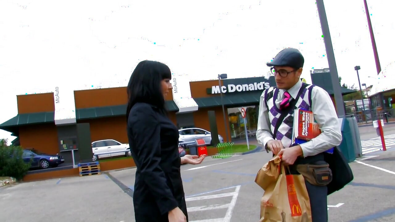 Hard screwed slit of Lusty Babe cherry looks small full of yoghurt