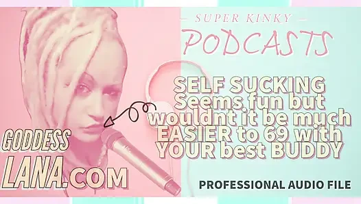 Cewek nakal ini nyepong kontol sendirian di podcast 6 tapi lama-lama nggak bisa 69 sama temanku