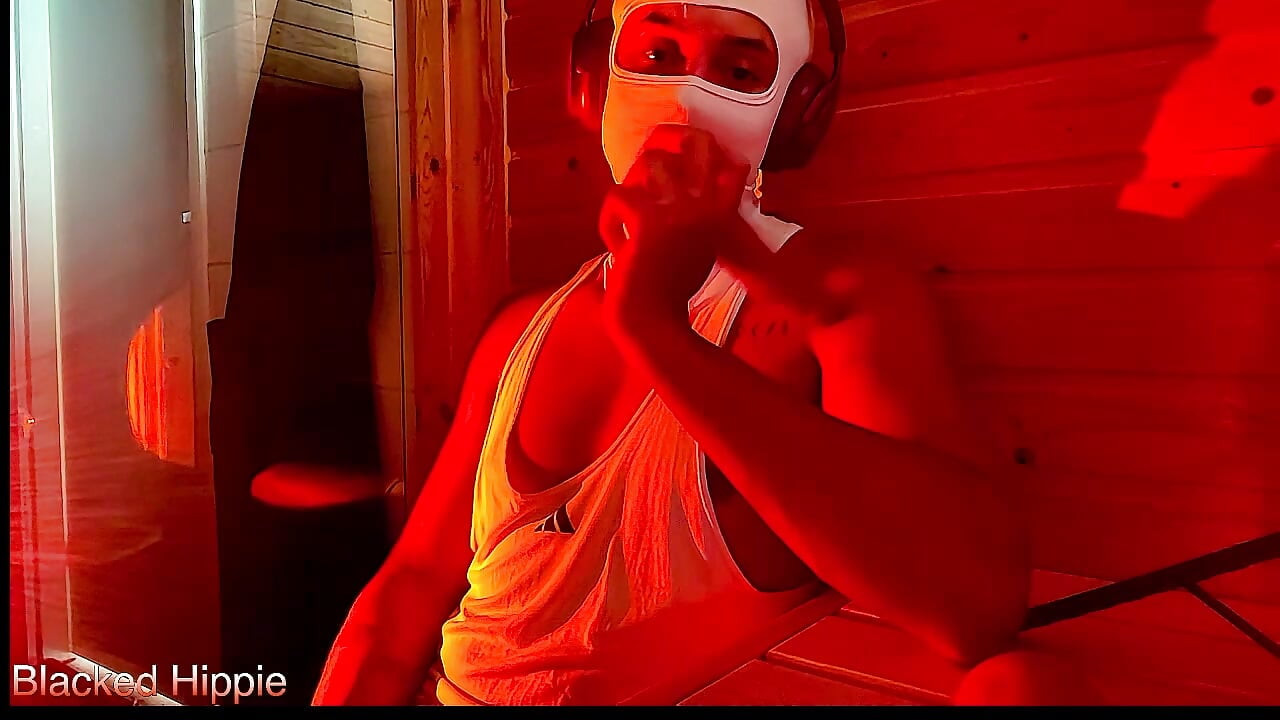 Sauna Gooning Session – My BBC Slathered in Lube, Frotting a Thick Dildo While I Moan and Edge