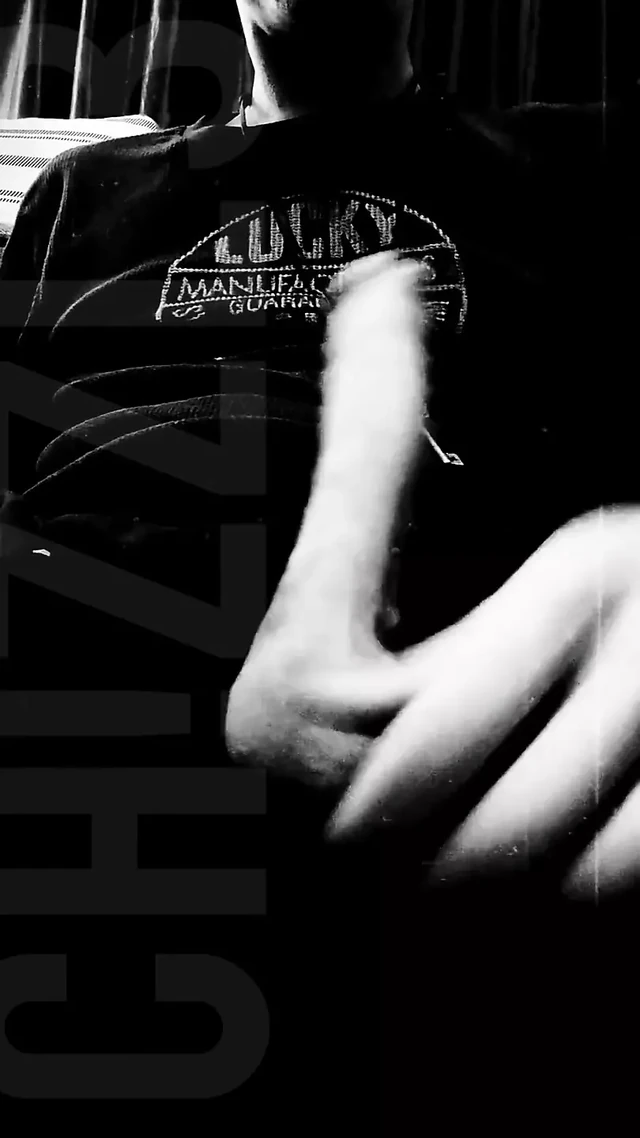 B&w Cock Play W Cumshot