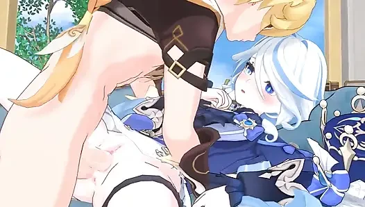 Genshin Impact - Furina X Aether Passionate Sex - 3D Hentai Animation