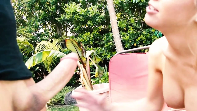 Outdoors In The Sun We Find Aubrey Adams Rubbing Herself And Fucking Too