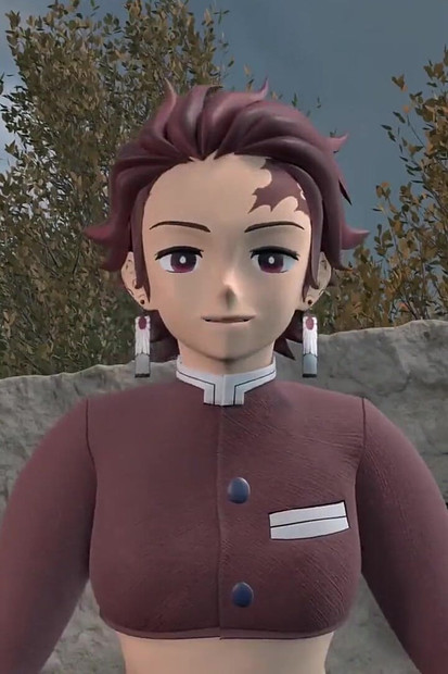 Tanjiro Kamado jahanje dilda (femboy seks)