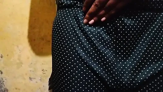 Horny girl fingerings in kitchen