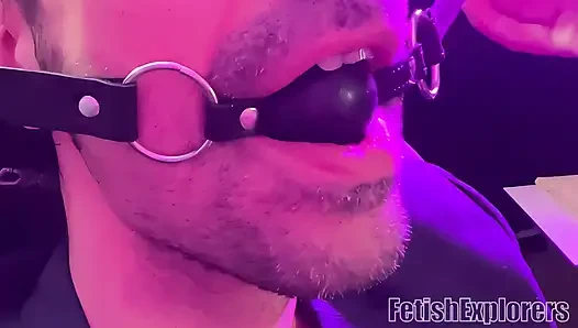 Gagged Boyfriend Doggy Strapon - I Pound His Ass Until He Cums From Prostate