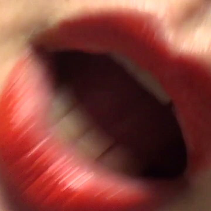 French kissing with me! Red lipstick fetish!