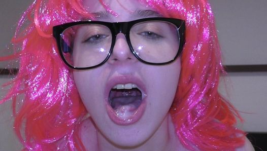 BOOKWORM BLOWJOB PRINCESS LOVES CUM IN MOUTH