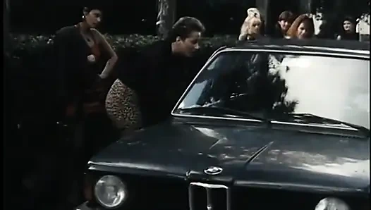 Retro-analsex im auto