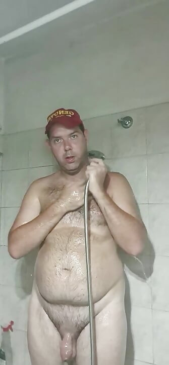 naked boy in the shower