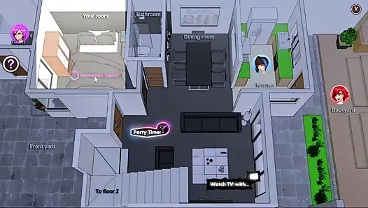 В замке богинь Cap 31 Возвращение гарема с сексом и сексуальными девушками