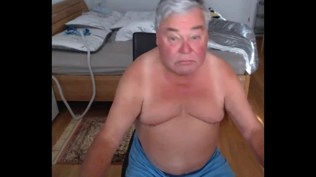 grandpa cum on webcam