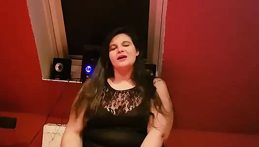 Dominant Brunette MILF Punishes Her Submissive Slave with Spanking and Fingering