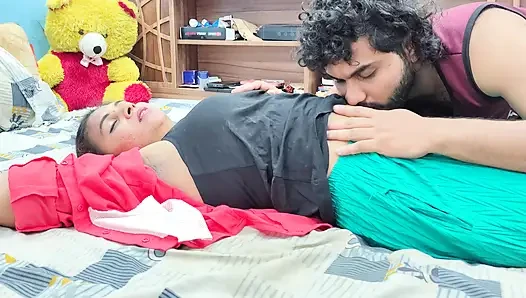 Lip lock with armpit lick and navel lick romance in bed