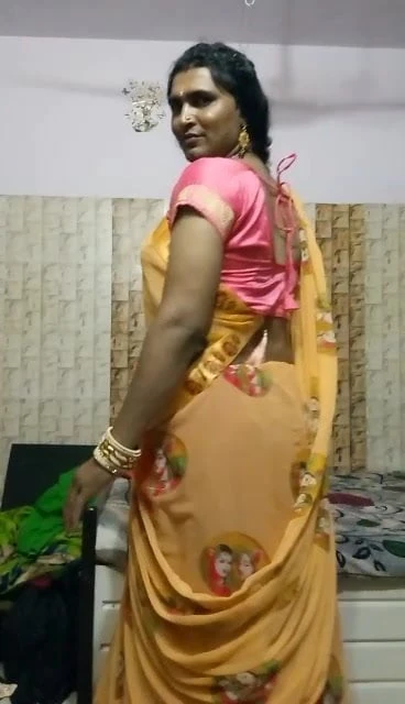 Purvi crossdresser in saree
