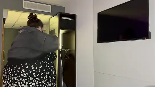 Bbwssbbw konnte es kaum erwarten, sich auszuziehen