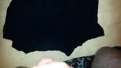 My huge distant cum blast all over my blue boxers