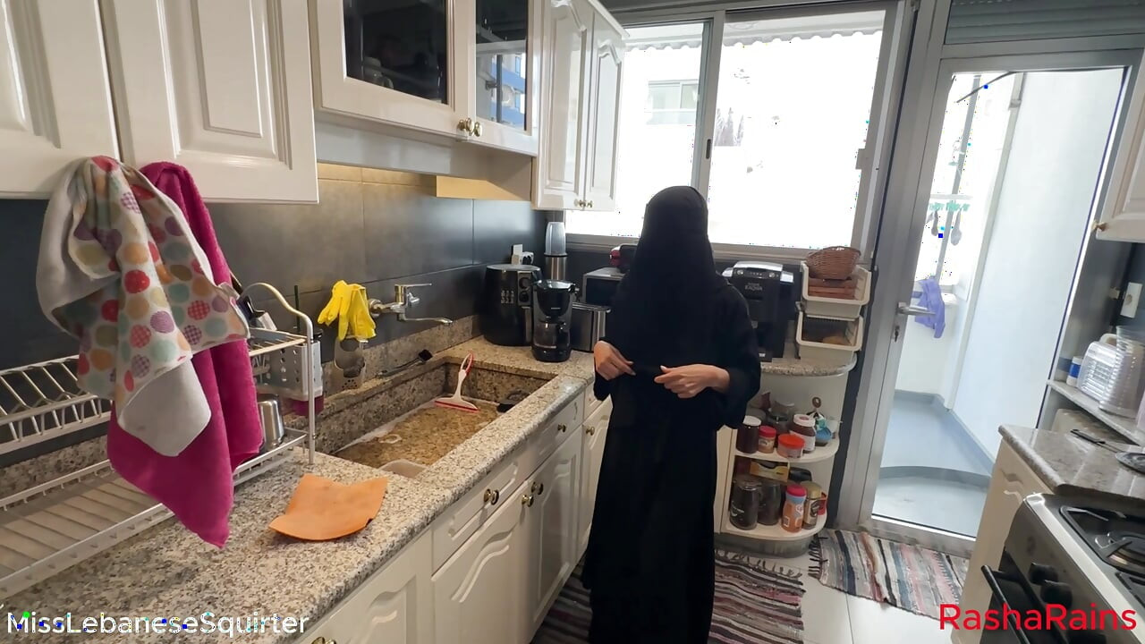 Lebanese Maid accepts extra pay for extra hot and wet services..